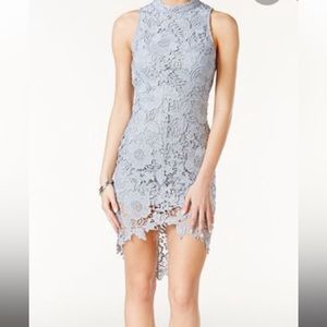 ASTR the label light blue lace midi dress